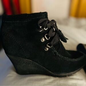 Black Suede Booties